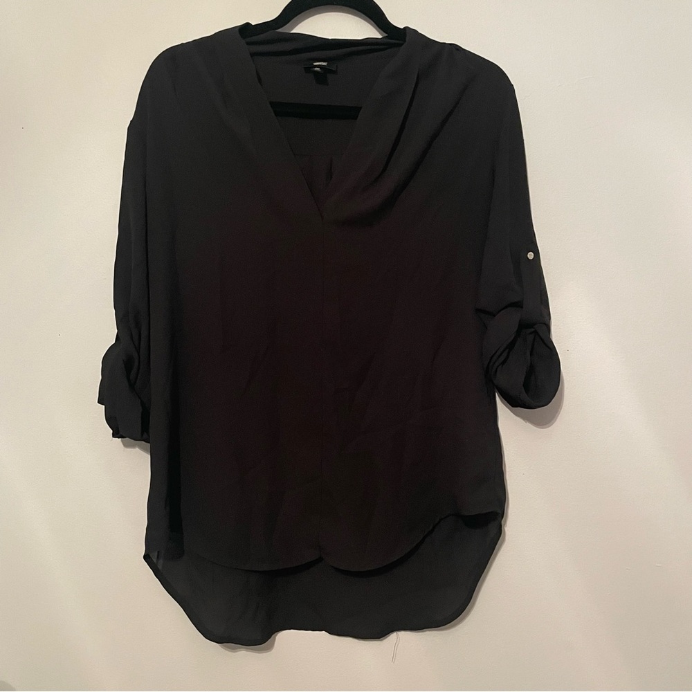 Black business casual blouse, size medium